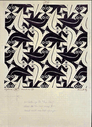 M.C. Escher --Tessellation